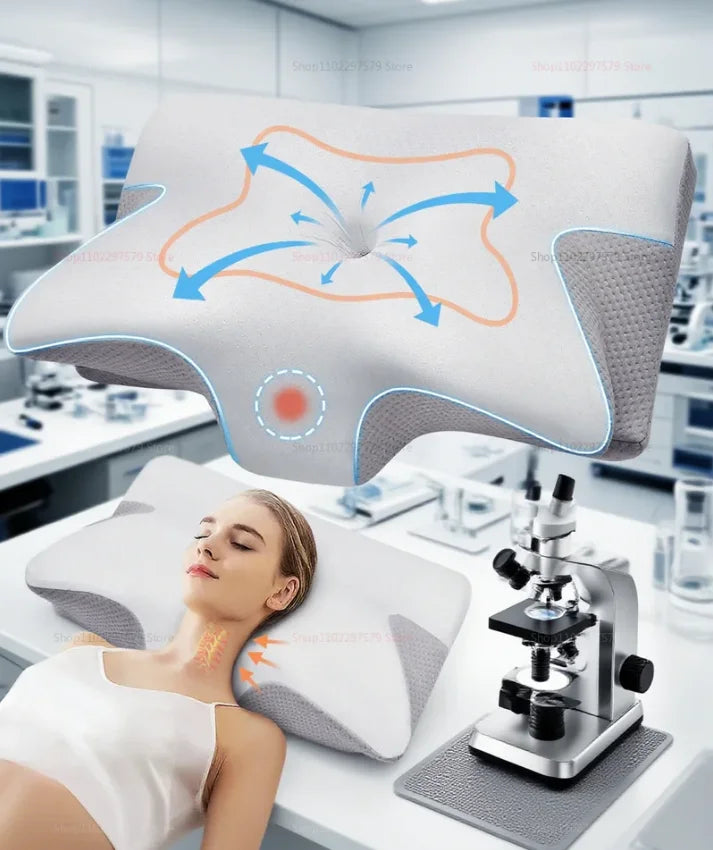 1pc Memory Foam Cervical Pillow, 2 in 1 Ergonomic Contour Orthopedic Pillow for Neck Pain Support Pillows Pillowcase replacement